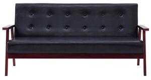 Czarny 6-osobowy zestaw wypoczynkowy w stylu vintage - Vita 6S
