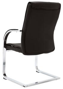 Czarny ergonomiczny fotel konferencyjny - Lauris 2X
