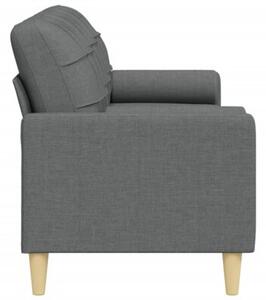 Sofa 3-osobowa z poduszkami, ciemnoszara, 210 cm, obita tkaninÄ