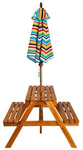 Dziecięcy stolik piknikowy z parasolem - Talis