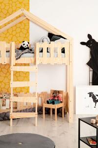 Dziecięce drewniane łóżko piętrowe domek - Zorin 2X