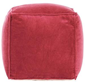 Różowa pufa tapicerowana siedzisko - Bazali 3X
