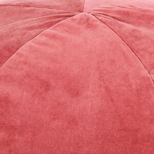 Różowa pufa tapicerowana do salonu - Bazali 2X