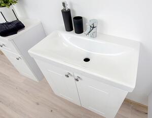 Biała szafka ścienna na umywalkę nablatową - Carini 5X
