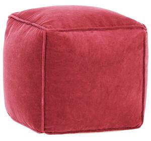Różowa pufa tapicerowana siedzisko - Bazali 3X