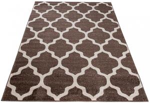 Brązowy dywan prostokątny w marokański wzór - Mistic 3X