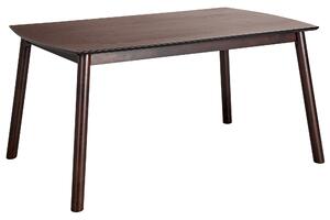Stół do jadalni w stylu retro fornirowany MDF ciemne drewno 150 x 90 cm Elba Beliani