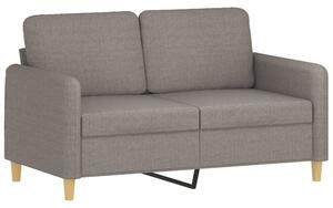 Sofa 2-osobowa, kolor taupe, 120 cm, tapicerowana tkaninÄ