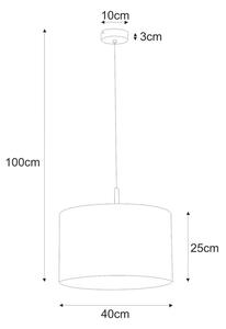Biała lampa wisząca z okrągłym abażurem - S963-Vena