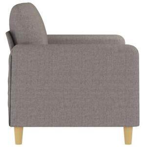 Sofa 2-osobowa, kolor taupe, 120 cm, tapicerowana tkaninÄ