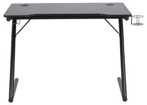 Czarne biurko z metalowymi nogami - Sonix