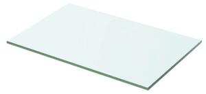 Półki, 2 szt., panel z przezroczystego szkła, 50 x 25 cm