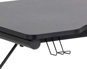 Czarne biurko z metalowymi nogami - Sonix