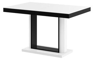 Rozkładany stół wysoki połysk biało czarny - Muldi 2X