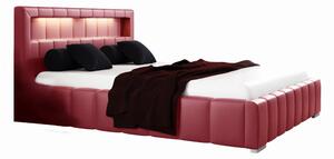 Łóżko 200x200 Tapicerowane Malaga + Pojemnik + LED Tkaniny I Kolory Do Wyboru