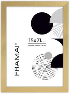 Ramka na zdjęcia 15x21 cm rama MDF ramki do zdjęć 21x15 cm kolor złoty FRAMAI®