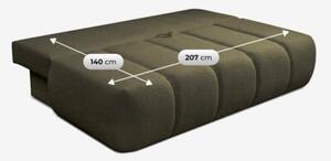 Sofa Rozkładana Kanapa z Funkcją Spania Dwuosobowa Do Salonu Oliwkowy SARIA