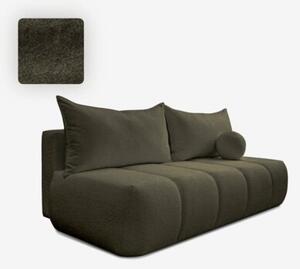 Sofa Rozkładana Kanapa z Funkcją Spania Dwuosobowa Do Salonu Oliwkowy SARIA