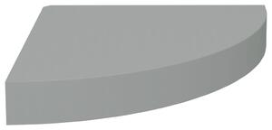 Narożna półka ścienna, szara, 25x25x3,8 cm, MDF