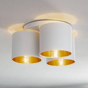 Luminex Lampa sufitowa Soho, cylindryczna, 3-punktowa, biały/złoty
