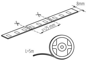 Taśma LED 5 metrów 9.6W na 1 metr neutralna barwa 12V IP65 LEDS-B Kanlux