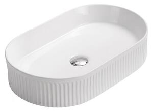 Umywalka nablatowa Corciano Vitaria Oval Biała Połysk 49x31x13 cm