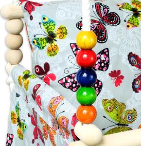 Huśtawka dla dzieci kubełkowa w motylki - Levita