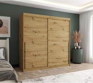 Szafa przesuwna Garderoba SIMA T 200 artisan + u. czarny