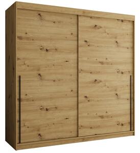 Szafa przesuwna Garderoba SIMA T 200 artisan + u. czarny