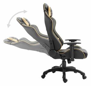 Złote krzesło obrotowe dla gracza - Gamix