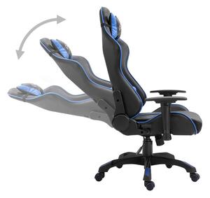 Niebieski fotel gamingowy obrotowy - Gamix