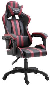 Ciemnoczerwony fotel obrotowy gamingowy - Davo