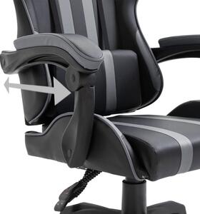 Szare obrotowe krzesło gamingowe - Davo