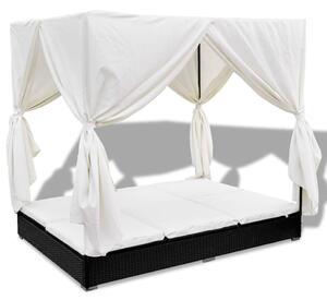 Leżak łóżko ogrodowe z baldachimem - Pelargo