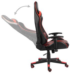 Czarno-czerwony fotel gamingowy - Libar