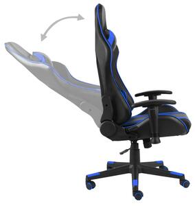 Czarno-niebieski fotel dla gracza - Libar