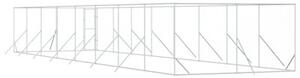 Kojec zewnętrzny dla psa, srebrny, 4x16x2 m, stal galwanizowana