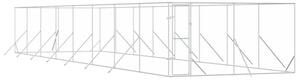 Kojec zewnętrzny dla psa, srebrny, 4x16x2 m, stal galwanizowana