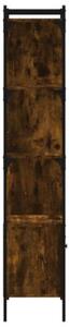 Biblioteczka z drzwiczkami, przydymiony dąb, 44,5x30x154,5 cm