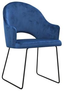Granatowy fotel tapicerowany Jorti 3X - 68 kolorów