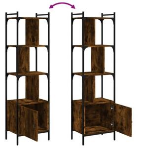 Biblioteczka z drzwiczkami, przydymiony dąb, 44,5x30x154,5 cm