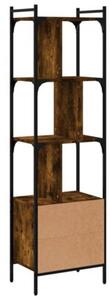 Biblioteczka z drzwiczkami, przydymiony dąb, 44,5x30x154,5 cm