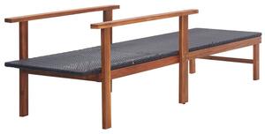 Drewniany leżak czarny - Granti 3X