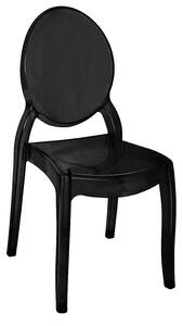 Czarne minimalistyczne krzesło do salonu - Pax