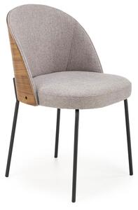 Popielate krzesło tapicerowane loft - Marvo