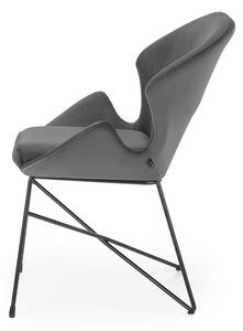 Nowoczesne szare krzesło tapicerowane - Empiro 2X
