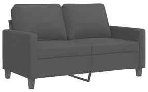 Sofa 2-osobowa, czarna, 120 cm, tapicerowana tkaninÄ