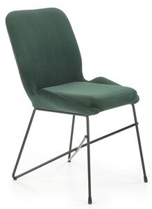 Zielone tapicerowane welurem krzesło - Empiro 3X
