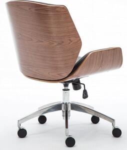 Czarny skórzany fotel obrotowy do biurka - Teslo 2X