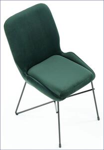 Zielone tapicerowane welurem krzesło - Empiro 3X